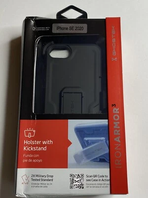 Funda Duradera Portatarjetas iPhone 7, 8, SE (2020) - Negra de GHOSTEK  Foto 1 de 4