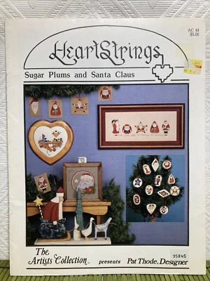Heart Strings Sugar Plums & Santa Ornaments Pat Thode Cross Stitch Patterns - Image 1 of 4