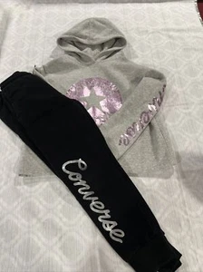 Converse All Star Chuck Taylor Hoodie/Pants Sweatsuit Fleece Girls Youth M, L - Picture 1 of 3