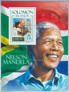 M1379 - SOLOMON ISLANDS -ERROR, 2013 MISSPERF SHEET: Nelson Mandela South Africa - Picture 1 of 1