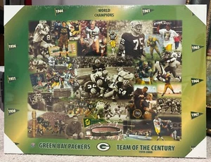 18x24 GREEN BAY PACKERS World Champions CANVAS PRINT Poster Art Team of Century - Picture 1 of 5