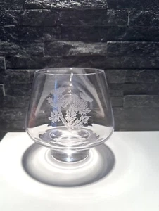 Vintage Scottish Thistle Art Glass Goblet Bowl On Stand Flower Vase - Picture 1 of 5