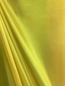 YELLOW Solid Polyester Taffeta Fabric (60 in.) Sold By The Yard - Picture 1 of 1