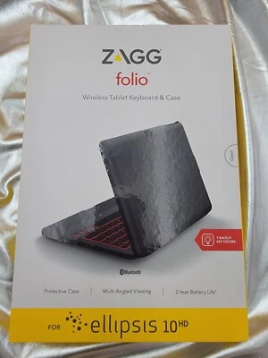ZAGG Folio Wireless Tablet Keyboard & Case for Ellipsis 10 HD BLACK - Image 1 of 3