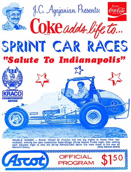 UNKNOWN 1980 Sprint Car Races - Ascot Park - Program Cover Poster
