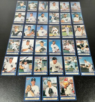 1999 Multi-Ad Sports Staten Island Yankees Complete Set of 33 Baseball Cards - Image 1 of 4