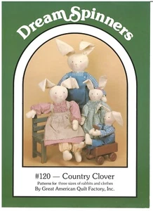1986 Dream Spinners #120 Country Clover 3 sizes rabbits sewing pattern uncut - Picture 1 of 3