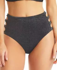 Bar III Shimmering Cut-Out High Rise Bikini Bottom 17B 481 - Picture 1 of 4