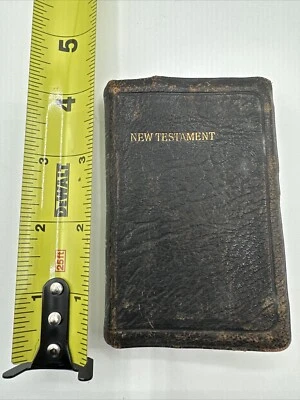 New Testament Mini Bible Leather Early 1900s Oxford England Rare 4 Inches Small - Image 1 of 4