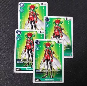 4x Rosemon - Non Comune - EX1-042 U - Digimon TCG - Verde - Playset quasi nuovo/m - Foto 1 di 1