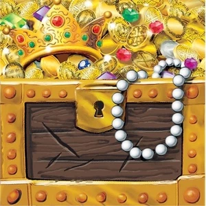 Buried Treasure Party Beverage Napkins - Pirate Birthday Party Supplies - Picture 1 of 1