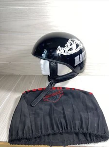 Harley Davidson By KBC Black Road Hogs Half Helmet Size Small - Picture 1 of 11