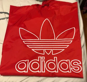 Adidas Rain Poncho RED Medium nylon rain coat jacket pullover RARE - Picture 1 of 5