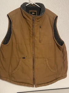 LEE Work VEST ADULT 2XL XXL BROWN OUTDOORS WORK INSULATED Preowned - Picture 1 of 11