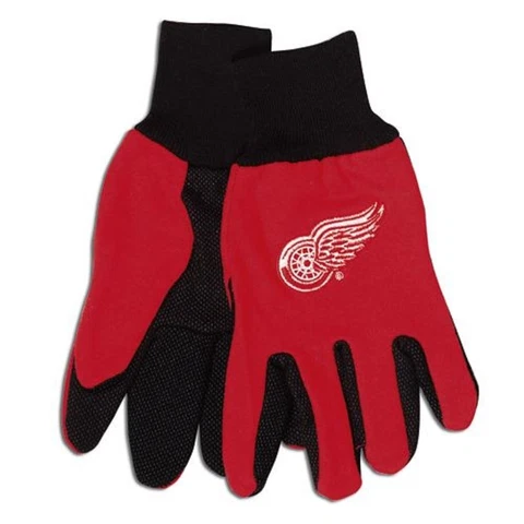 Detroit Red Wings Two Tone Gloves - Adult Size [NEW] NHL Work Glove Cold Cover