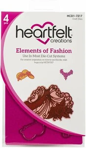 Heartfelt Creations Cut & Emboss Dies Elements of Fashion HCD1-7217 4 Piece Set - Picture 1 of 1