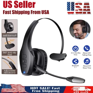 Bluetooth 5.2 Headset Active Noise Cancelling for Truck Drivers – Wireless New - Picture 1 of 10