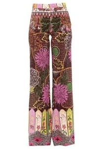 Valentino Garavani Printed Silk Crepe De Chine Straight Leg Pant 42IT 6 US - Picture 1 of 17