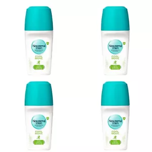 Paquete de 4 desodorante antitranspirante para hombre Noxzema roll-on Cool Move - Imagen 1 de 1