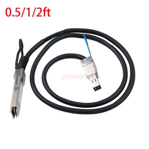 12Gbps QSFP SFF 8436 to Mini SAS SFF 8644 External Mini SAS Cable 0.5~2 Meters - Picture 1 of 16