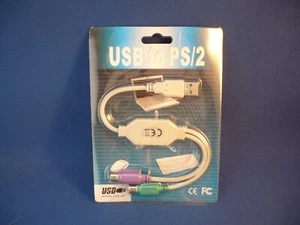 USB Adapter: A Stecker auf 2x PS/2 Buchse - Adapter für Maus,Tastatur uvm. !!! - Bild 1 von 3