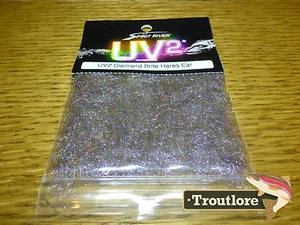 HARES EAR UV2 DIAMOND BRITE DUBBING SPIRIT RIVER - NEW FLY TYING DUB MATERIALS - Picture 1 of 5