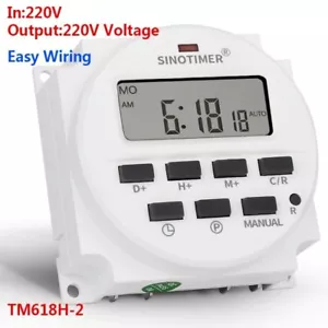 220V AC Digital Time Switch Relay Programmable Output Voltage 220V 7 Day Weekly - Picture 1 of 10