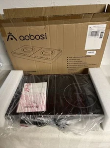 Aobosi Double Induction Cooktop Burner with 240 Mins Timer 1800w 2 Induction