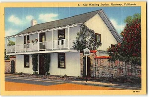 Monterey, California - Antigua estación ballenera - Postal de lino estanque 1940 - Imagen 1 de 2
