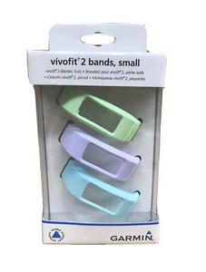 Garmin Vivofit 2 Replacement Bands 3 Pack Size Small Lavender Green Blue New - Picture 1 of 2