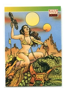 1993 Topps Star Wars Galaxy Serie 1 Nuevas Visiones #108 Esteban Maroto Esclavo Leia - Imagen 1 de 1