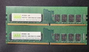 NEMIX Micron RAM 64gb (2x32gb) DDR4 3200MHZ ME25600-328 2Rx8 ECC UDIMM - Picture 1 of 2