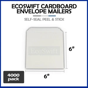 4000 6 x 6 EcoSwift bianco CD/DVD spedizione foto appartamenti buste cartone postali - Foto 1 di 7