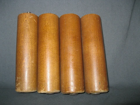 Vintage Set of 4 ~ Salvaged Wood Leg Pieces Cover
