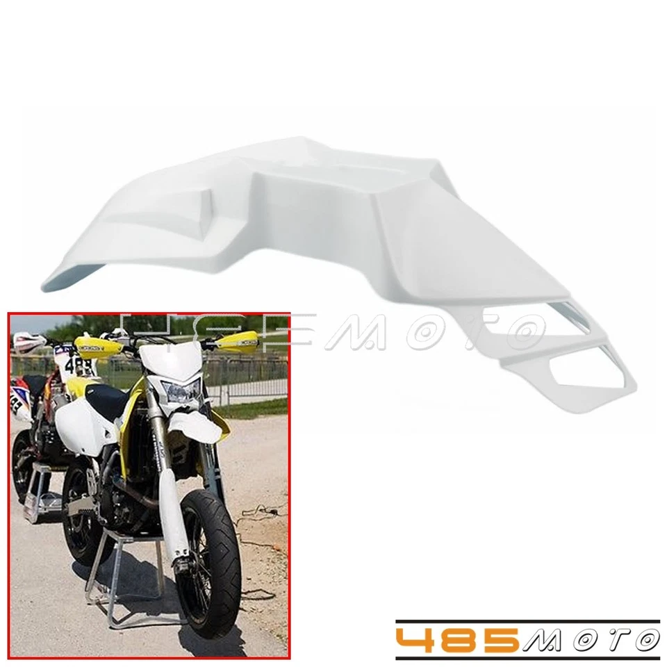 Guardabarros delantero Supermoto blanco para moto Honda CRF250X CRF250R Dirt Pit Foto 1 de 4