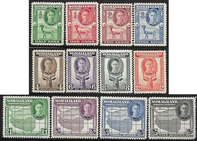 Somaliland Protectorate 1942 set sg 105-18 MH Pictorial Definitives - Image 1 of 2