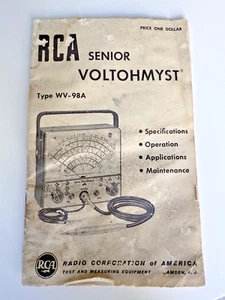 RCA Senior VoltOhmyst Model WV-98A Original Instruction Manual - Vintage 1955 - Picture 1 of 2