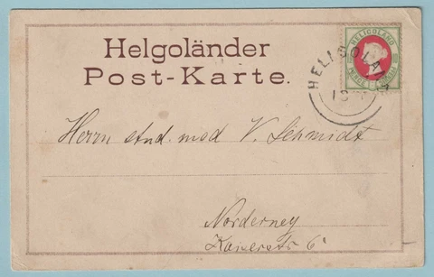 HELIGOLAND 17 EARLY USED POSTCARD COVER RARE CV410 Cover