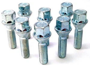 8 x wheel bolts lugs nuts extended. M12 x 1.5, Taper, 32mm Thread Length - Picture 1 of 2