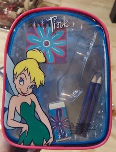 Disney TINKERBELL Mini Backpack Plastic 8" x 5" Includes Pencils And Eraser  - Picture 1 of 3