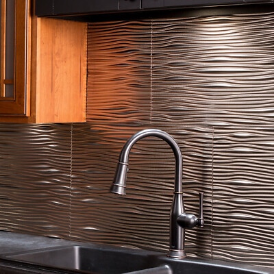 Fasade 18in x 24in Waves Backsplash Panel