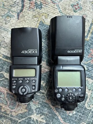 1-Canon 600EX-RT & 1-430EX II Speedlite Flashes [Parts/Repair] Does Not Turn On - Image 1 of 2
