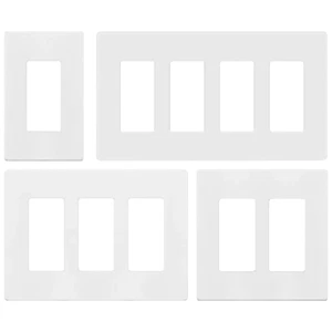 Screwless Decora Wall Switch Plate 1-4 Gang GFI Rocker Switch Plate Outlet Cover - Picture 1 of 18