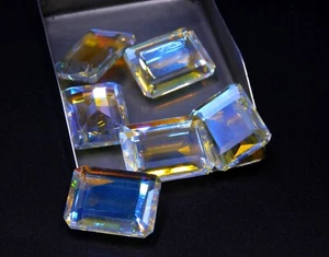 15x20 MM Flashing Mystic Topaz Octagon Cut Lot Loose Lab Created Gemstone P-3301 - Picture 1 of 10