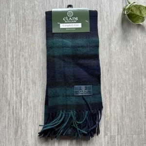 Clans of Scotland Campbell Clan Green Plaid Wool Scarf with Fringe New - Picture 1 of 6