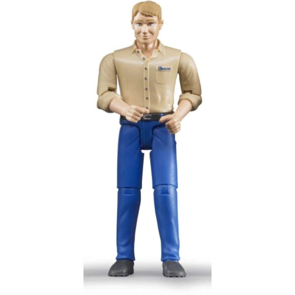 bruder Mann mit hellem Hauttyp und blauer Hose - Bild 1 von 1