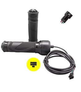 Ebike Throttle 36V 48V 52V 60V 72V Black Metal Handlebar Grip Twist Throttle ABS - Picture 1 of 3