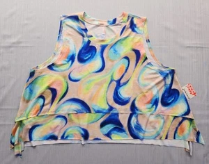 NUEVA Camiseta sin mangas Free People FP Movement Tempo Swirl para mujer talla pequeña suelta fluida - Imagen 1 de 15