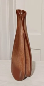 Vintage Frankoma Brown Plainsman Abstract Vase Pottery - Picture 1 of 7
