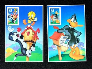 Scott # 3204c & 3306c - 32 ¢ Sylvester/Tweety & 33 ¢ Daffy Duck Einzelmarken postfrisch - Bild 1 von 1